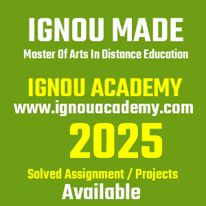 IGNOU MADE SOLVED ASSIGNMENT 2025